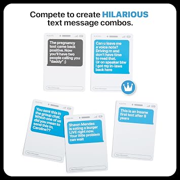 New Phone, Who Dis? by Relatable Offline Text Message Party Game - Spicer Edition Party Game, Funny Social Icebreaker for Groups, and Summer Fun for Game Night, Includes 50 Inbox & 250 Reply Cards