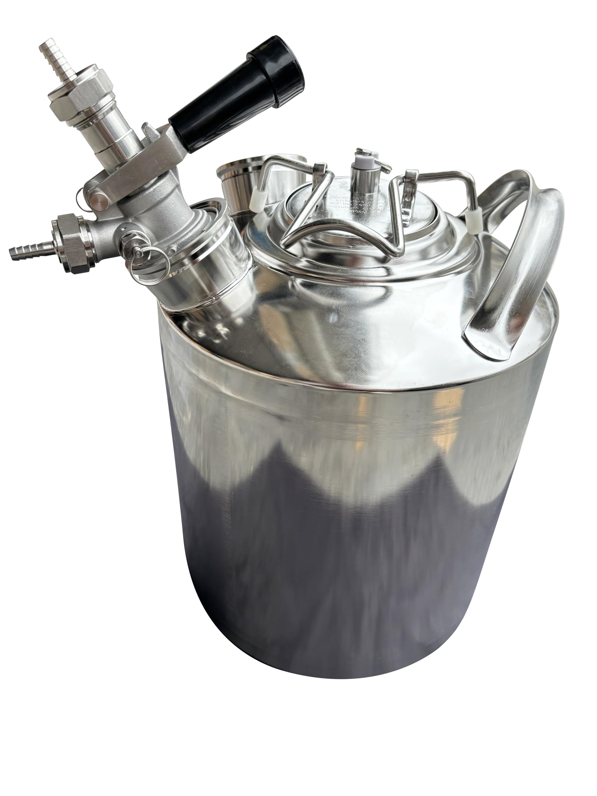 Barril de limpieza de línea de cerveza de 2.5 galones, kit de limpieza de línea de cerveza con acoplador 2 D hecho de acero inoxidable, limpiador de líneas de cerveza utilizado para