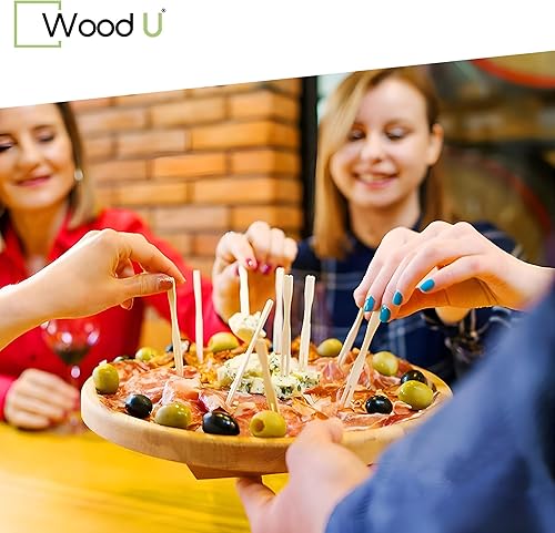 Miniatura 17 de Palillos de madera de bambú para paletas – 7 pulgadas 100 piezas palillos de dientes para aperitivos – Palillos de cóctel para frutas, Kabab