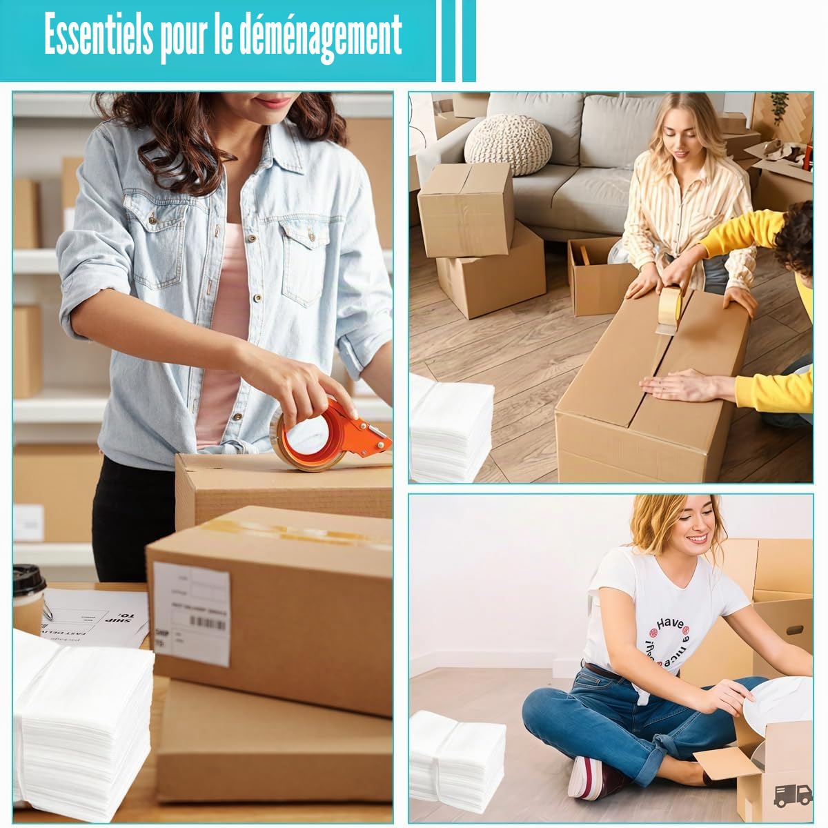 Lot de 100 sacs en mousse blanche - Pour le transport et l'expédition - Parfait pour les objets fragiles - Pièces métalliques - Objets de collection - Produits en plastique