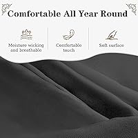 Vista 4 de Funda de colchón de futón japonés con cremallera, tamaño Queen, 82 pulgadas de largo x 62 pulgadas de ancho, plegable, lavable, color negro