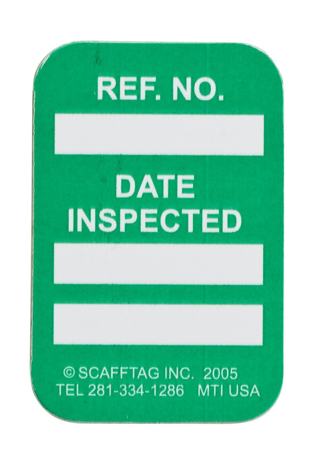 Brady MIC-MTIUSA G 1 7/8" Height x 1 1/4" Width, 1.875 inches Vinyl, Green MICROTAG Date Inspected Inserts (100 Tags)