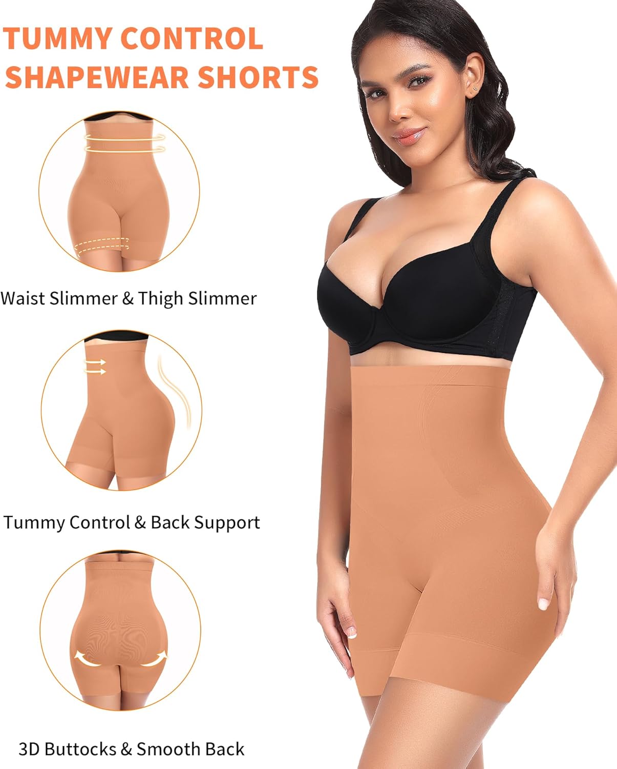Womens Shapewear Shorts Tummy Control Body Shaper Thigh Slimmer Slip Shorts for Under Dress Shapewear Underwear - Image 5