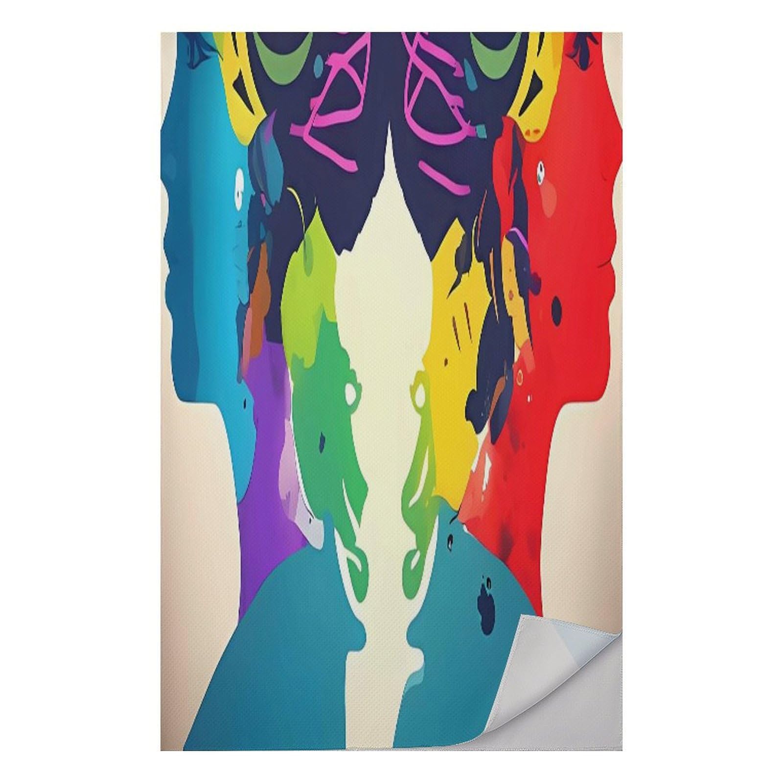 Left and Right Brain Advantage Quick Dry Towel Cold Fabric Workout Sweat Towels Highly Absorbing Odor-Free Travel Towel for Hot Yoga Tennis Running Exercise Working Out Camping