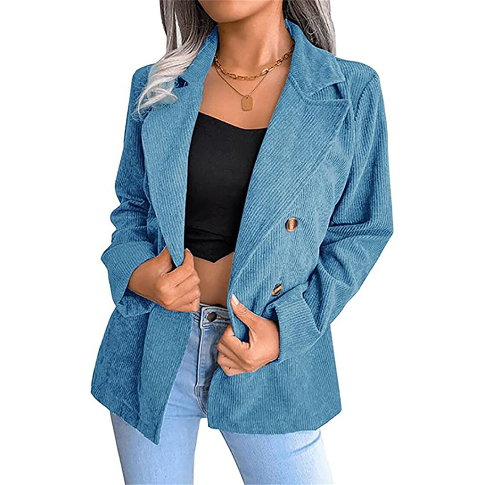 Casual blazer met lange mouwen en een open voorkant Casual blazer met lange mouwen en een open voorkant