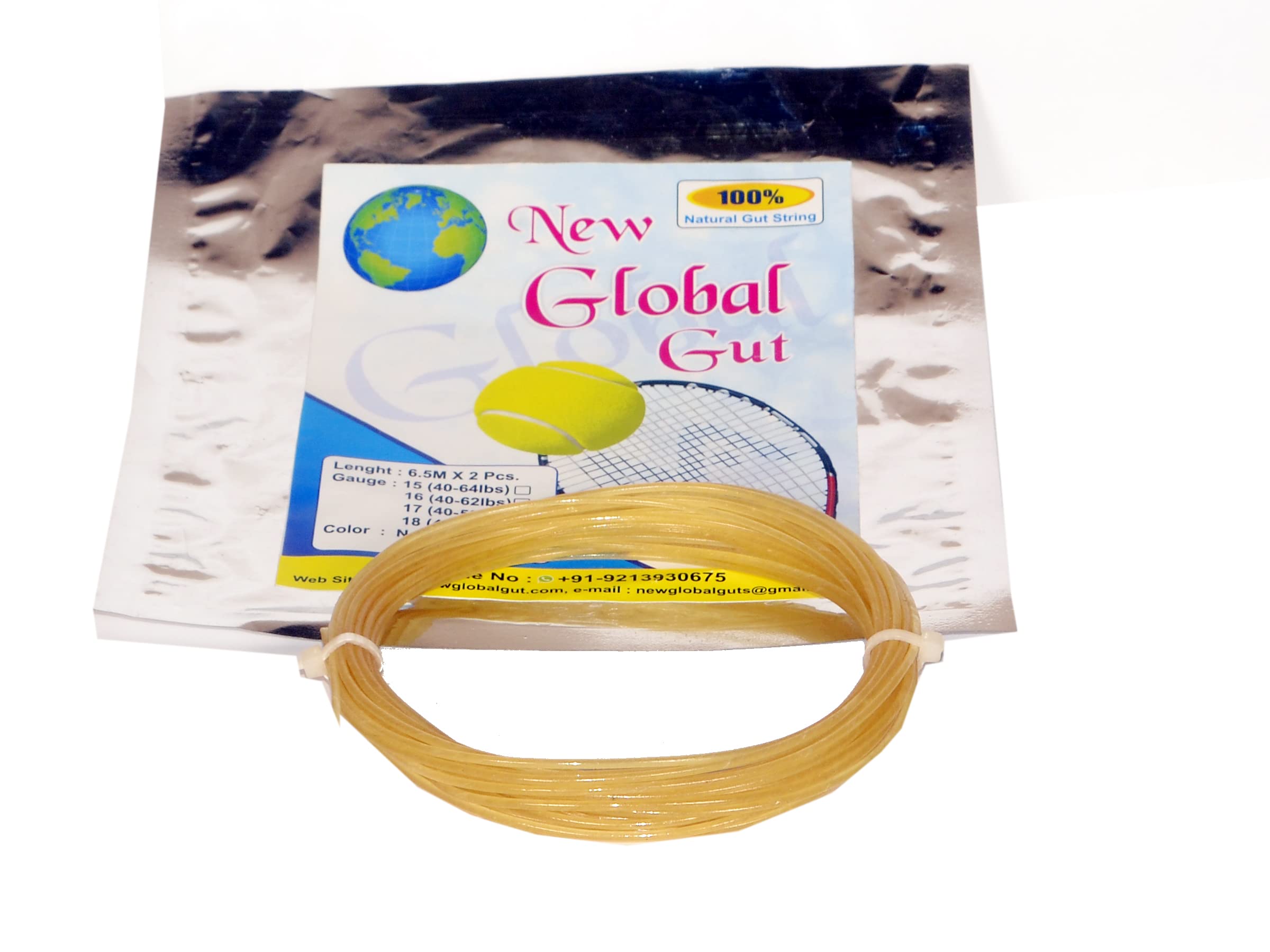 Wilson Revolve String 17 Gauge Orange Polyester Tennis Racquet String in 8-Pack (8 Sets Per Order) - Spin Enhancing Snap-Back Properties