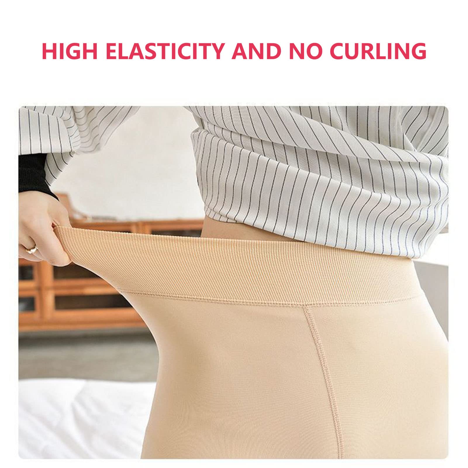 2 Piezas Medias Termicas Mujer Translucidas Medias Mágicas De Forro Polar Térmico Medias Forro Polar Invierno, Pantys Invierno Súper Elástico Light skin-300g