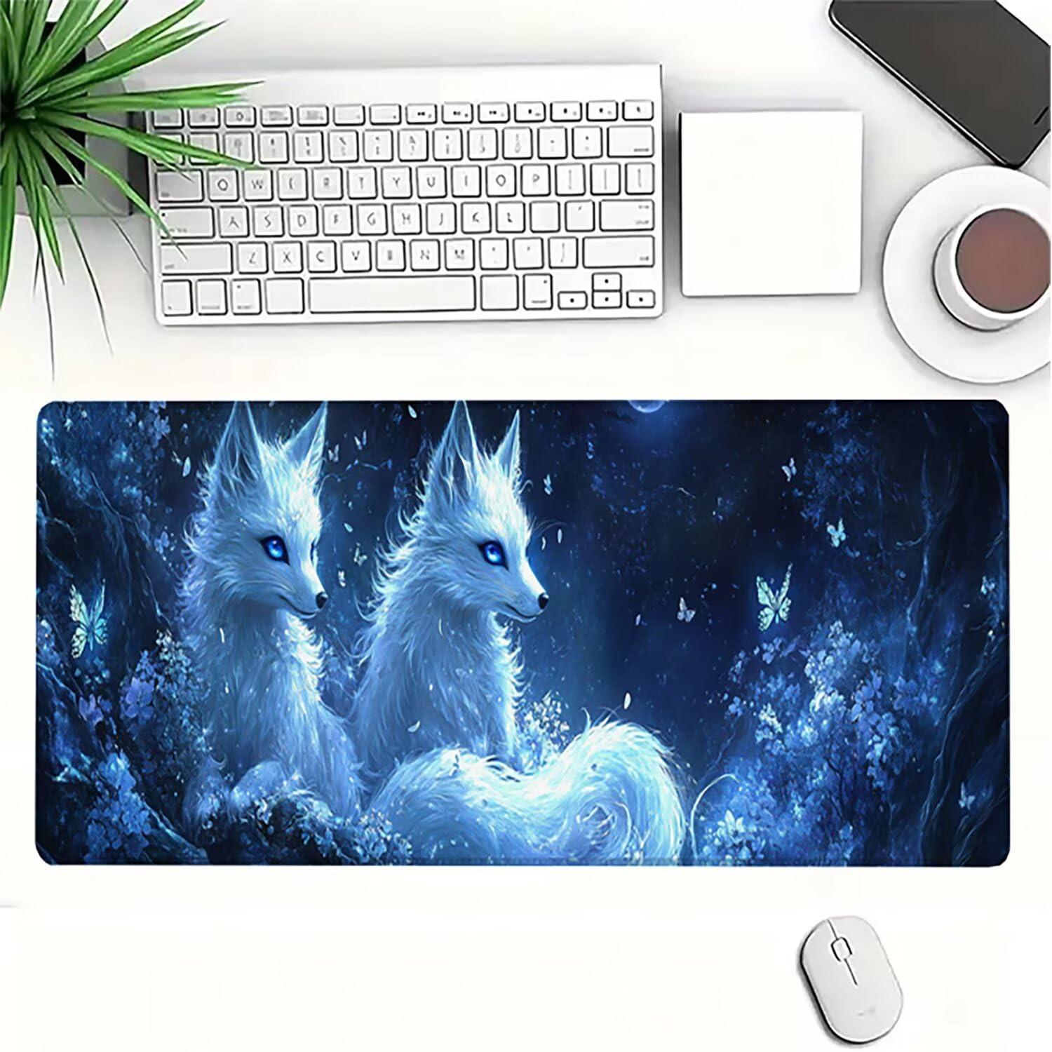 Generico Lejnlnng Tappetino Mouse Gaming XXL -160x80cm - Mare Tappetino Scrivania Grande, Paesaggio Impermeabile Tappeto Mouse con Base in Gomma Antiscivolo, Mousepad XXL per Gaming e Ufficio JL-8094