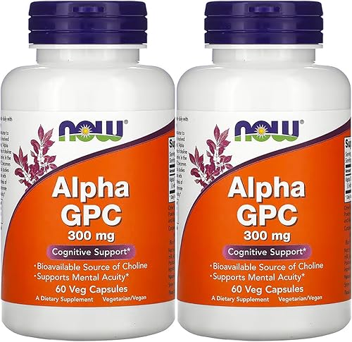 Miniatura 8 de NOW Suplementos Alpha GPC 300 mg con fuente biodisponible de colina 60 cápsulas vegetales