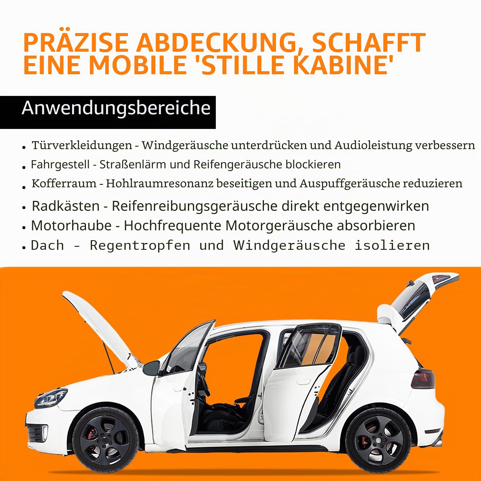 QILIMA Alubutyl Dämmmatte fürs Auto, 2mm Antidröhnmatte selbstklebend zur Schalldämmung, 250x400mm Isolierung gegen Lärm, 3,3 m² Gesamtfläche (33er Pack)