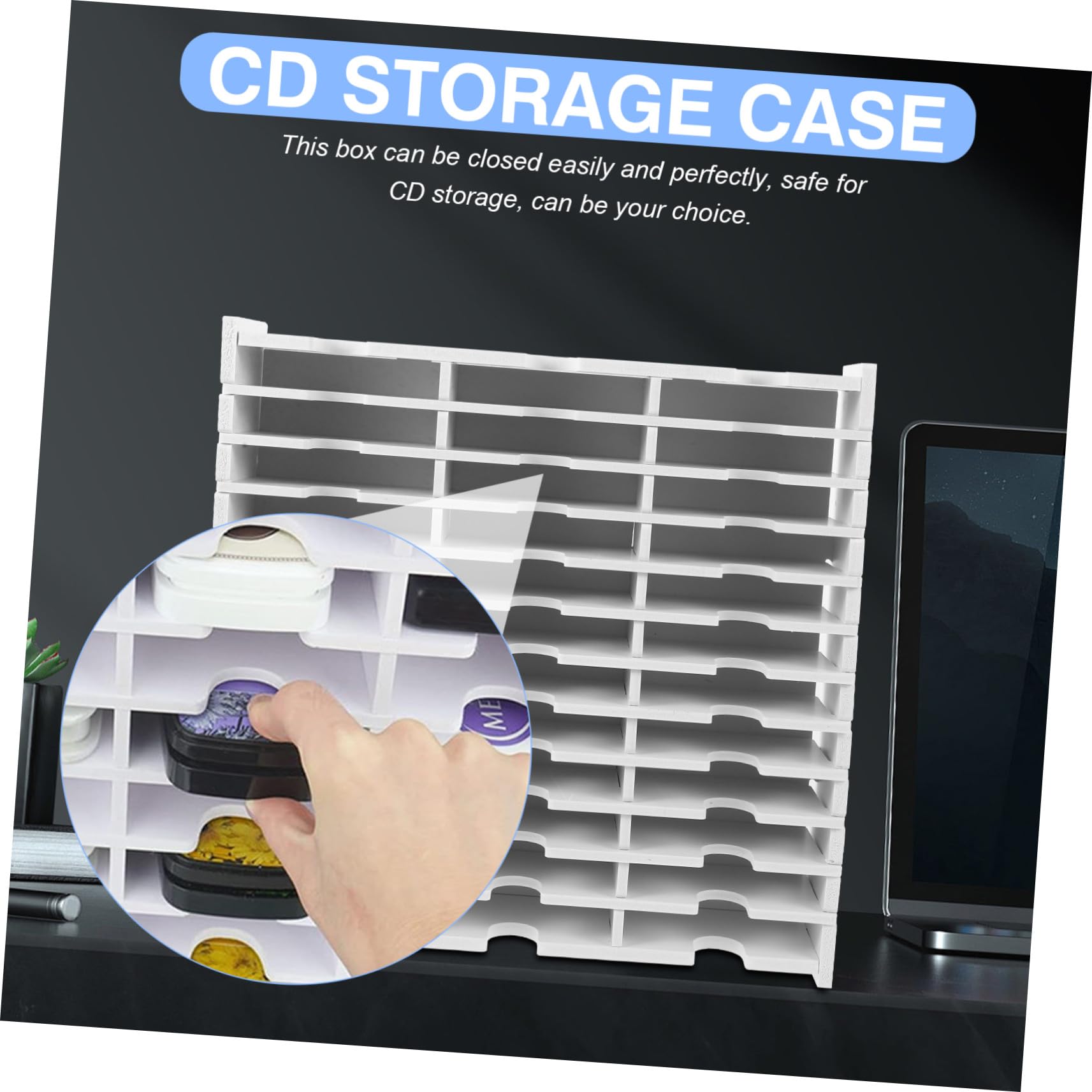 Tragbare CD Tragetasche Weiß mit Verschleißfester Oberfläche zur Effizienten Stoßdämpfung und Geschenkverpackung für Dvd und Scheibe Aufbewahrung