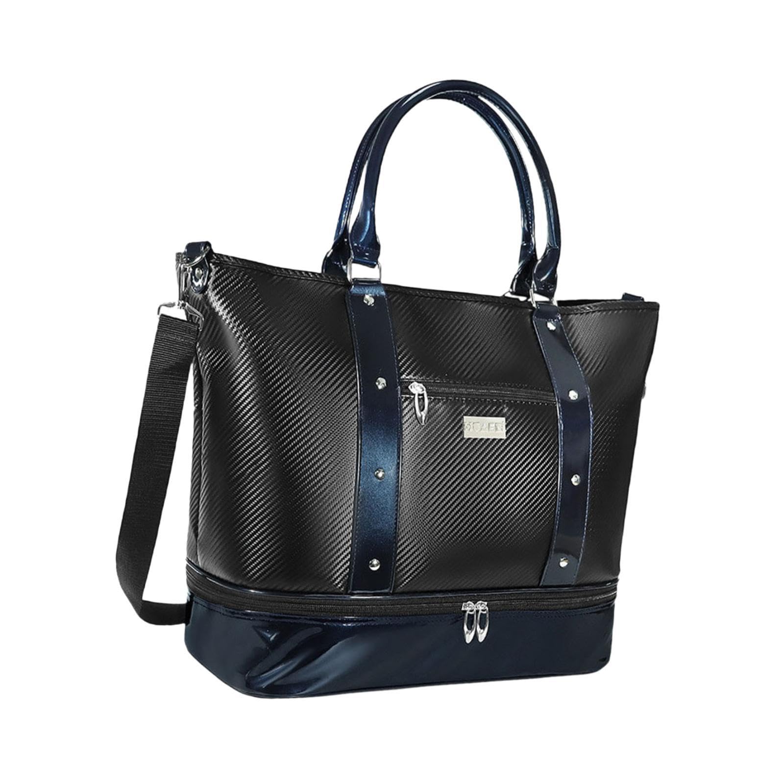 DYNWAVE Gym Bag for Men Women Golf Clothing Bag Garment Bag Accessories Carrier Organizer Sports Duffel Bag for Overnight Men Golfer, Black