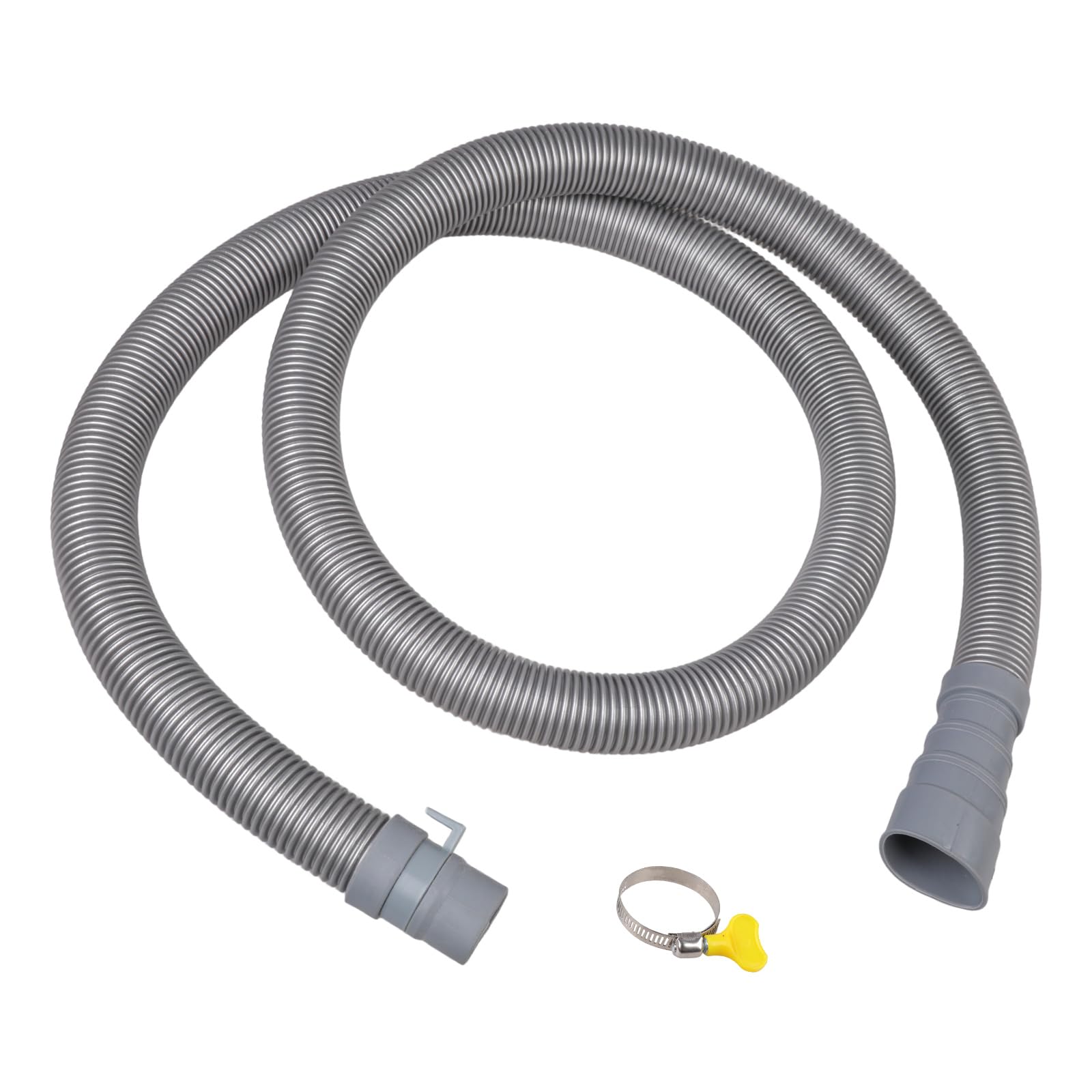 Length Drainage Hose Reinforced Steel Rubber Extension Tube Fit for Top Load Washers Automatic Washer Drain Pipe Extension