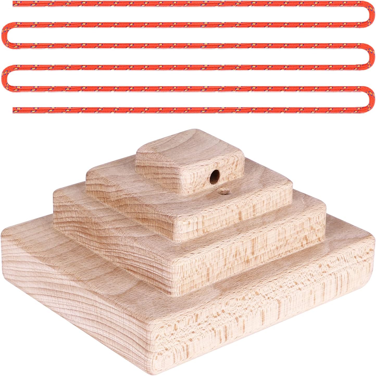 TWO STONES Rock Climbing Training Pinch Block, Finger Grips Hanging Pinch Grip with Edges and Pockets