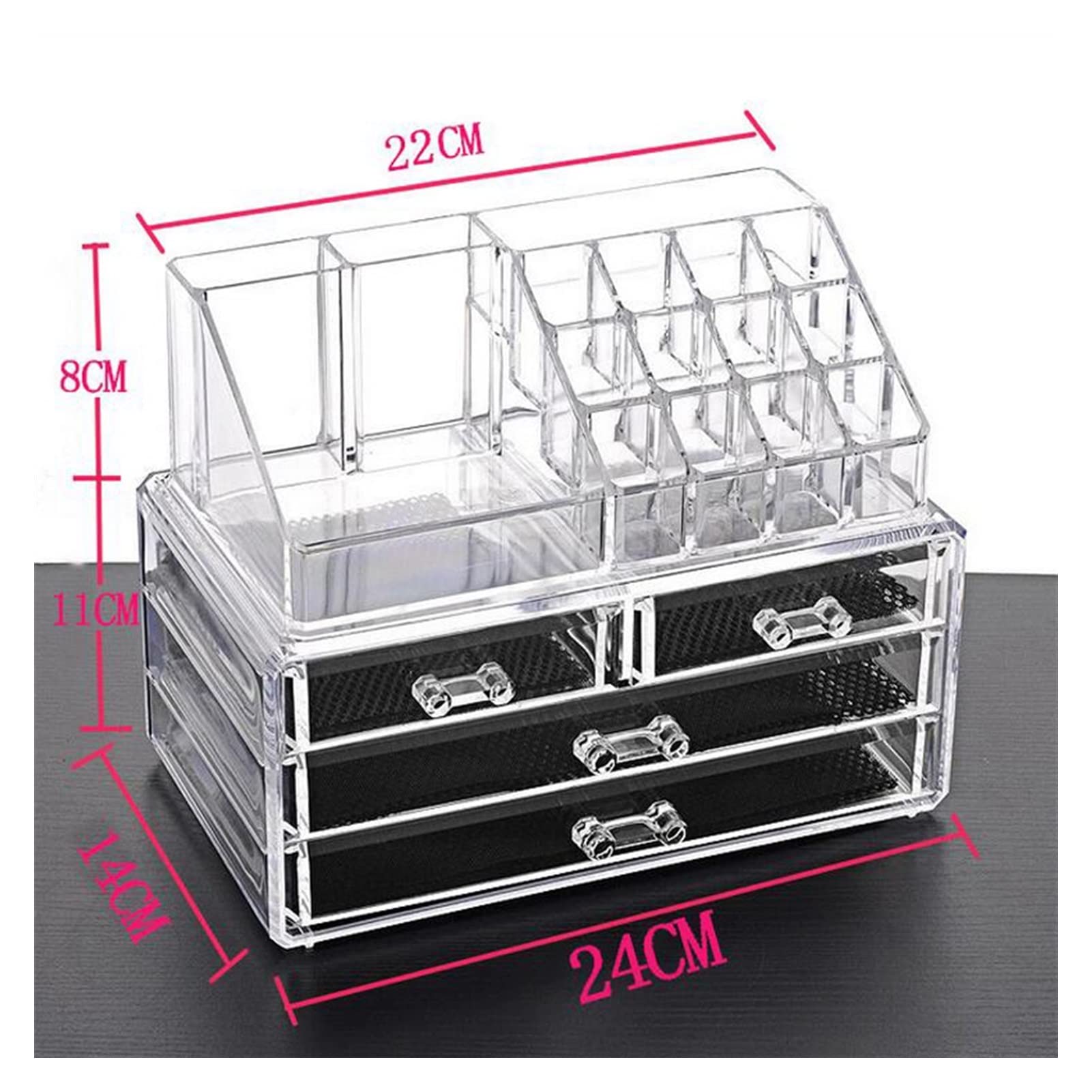 Organizador de cosméticos, Nuevo Organizador de Maquillaje de acrílico Transparente, Caja de Almacenamiento de cosméticos de Escritorio, Soporte para lápiz Labial, Esmalte de uñas, organizad