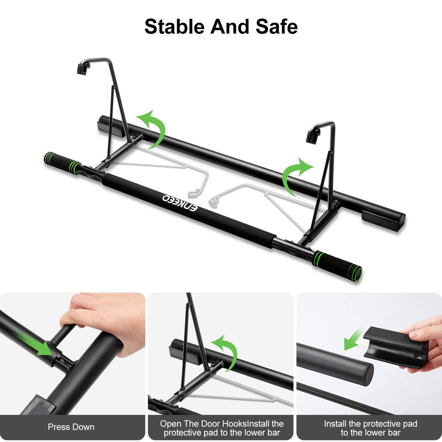 Pull Up Bars Fitness Doorway Chin Up Frame Bar Home Gym Exercise, Fits  Doors Upper Body Workout Bar to inch Width inch Depth Max  440