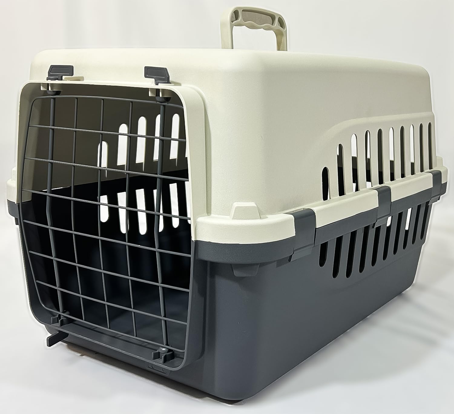 Midwest Heavy Duty Airline Travel Flight Carrier IATA Approved Suitable for Puppies, Kittens and Cats 20 Inch (Dimension-Length 19 /Width 13 /Height 13) (Gray, 20 Inch Small)