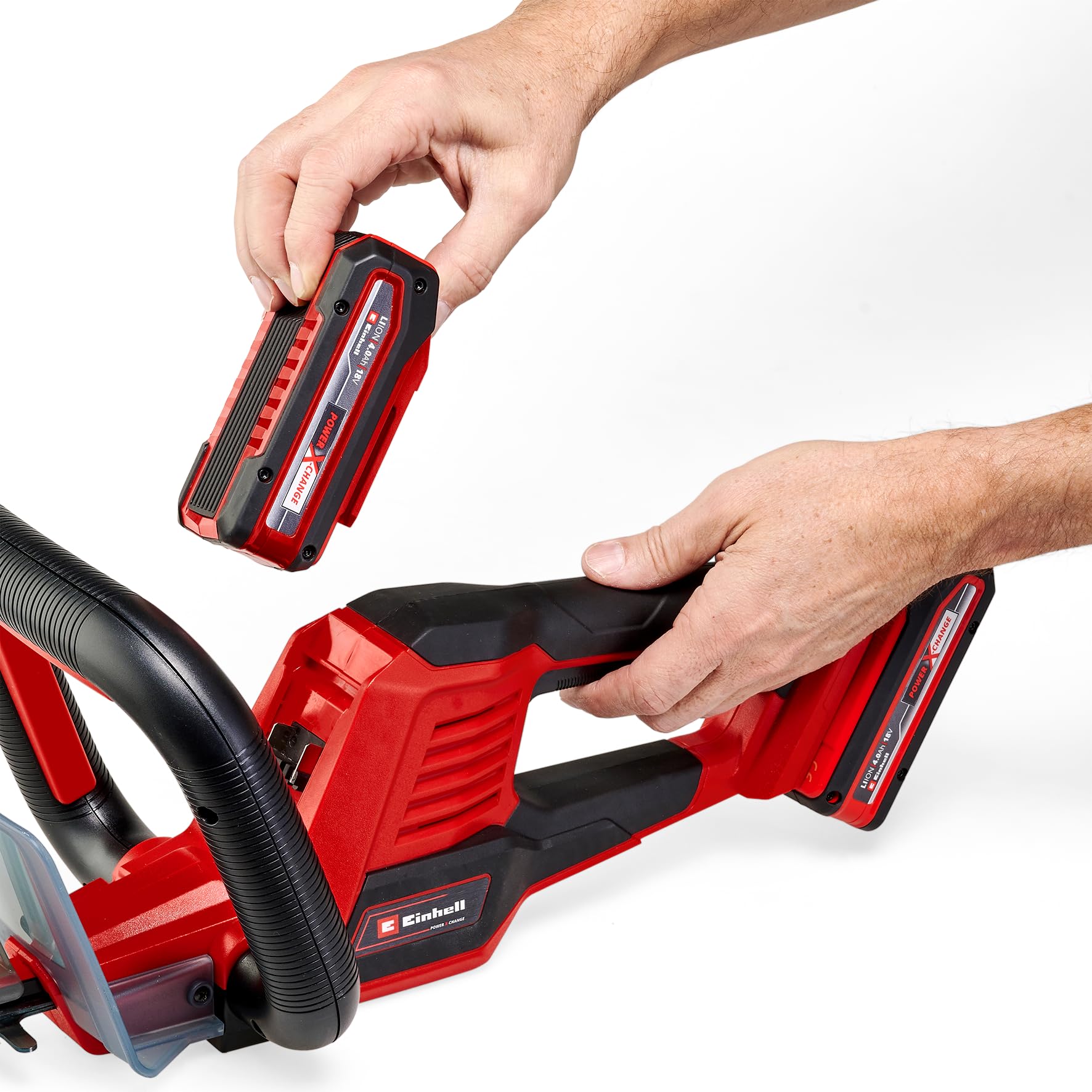 Einhell Aku. nożyce do żywopłotu GE-CH 36/61 Li-Solo Power X-Change (Li-Ion, 36V, metalowa przekładnia, długość ostrza 67 cm, odstęp między zębami 26 mm, z walizką, bez akumulatora i ładowarki).