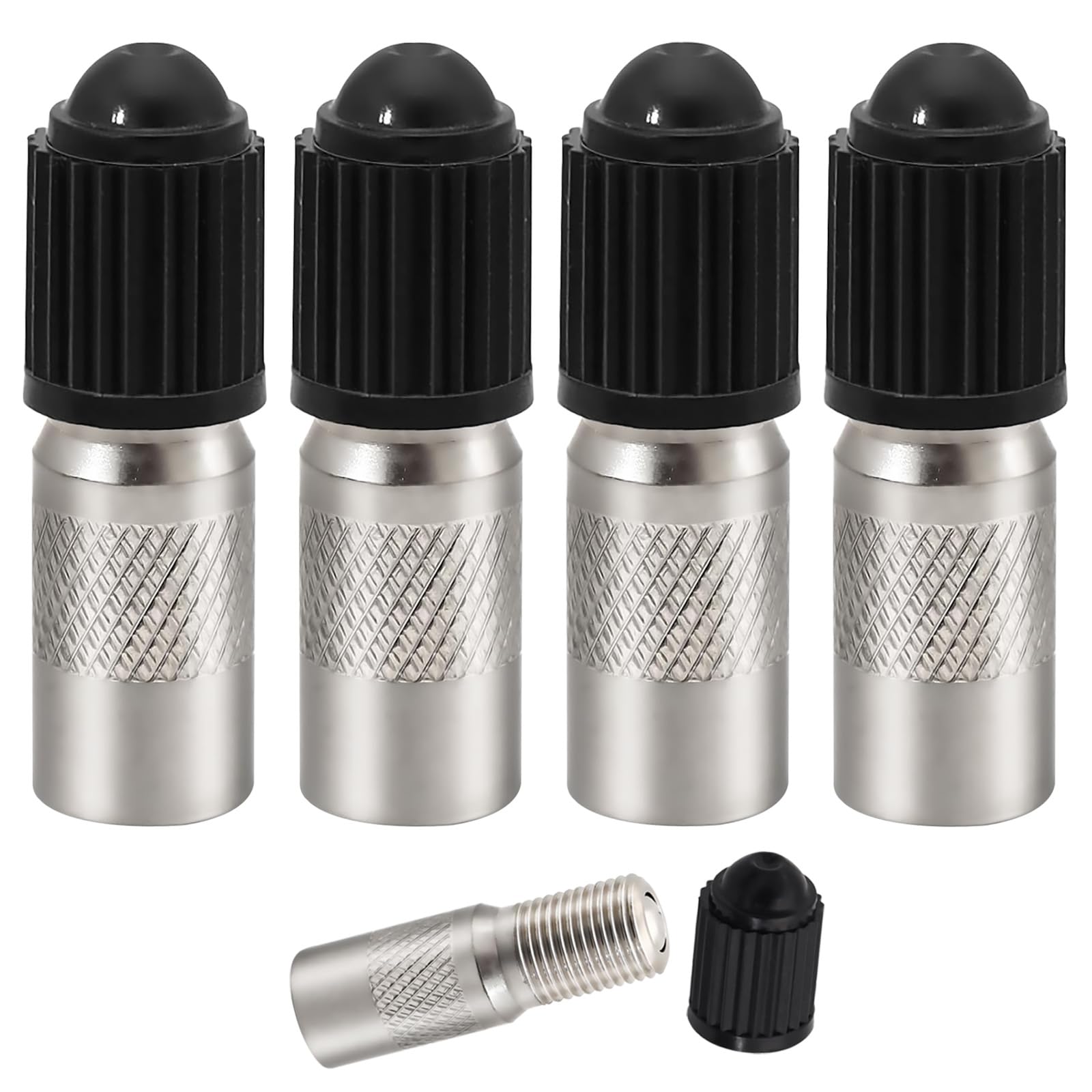 Kit 3 Prolunghe Per Valvola Pneumatici - Angoli 45°, 90°, 135° In Ottone Nichelato Per Auto, Moto, Camper - Foto 3