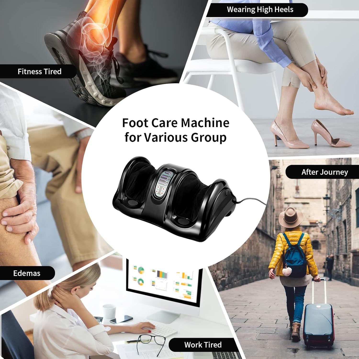 Storia electric massage foot and calf massage machine with vibration for pain relief Storia electric massage foot and calf massage machine with vibration for pain relief