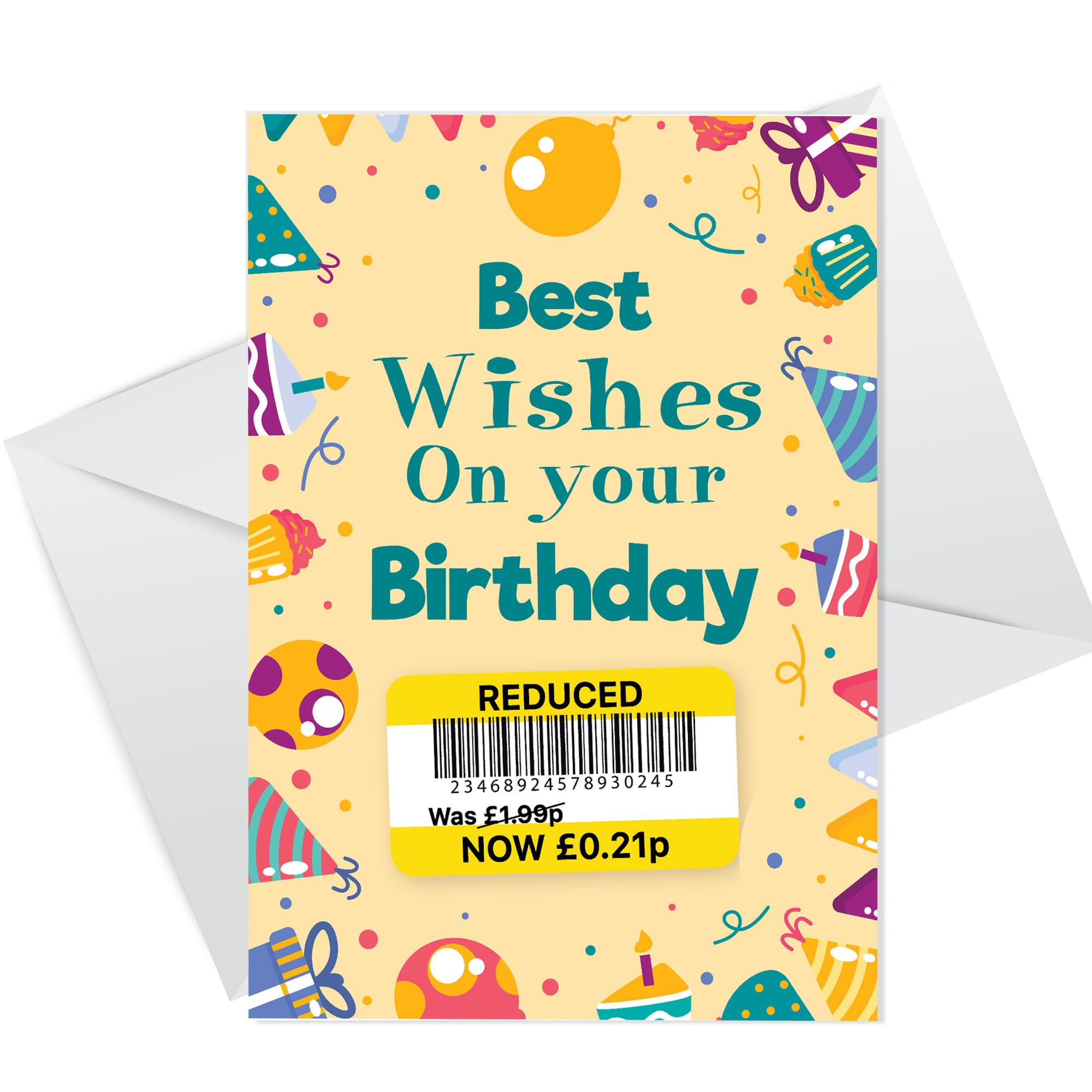 RED OCEAN Best Wishes Birthday Card Funny Joke Reduced Cheap Birthday Card For Him Her Novelty Birthday Gift