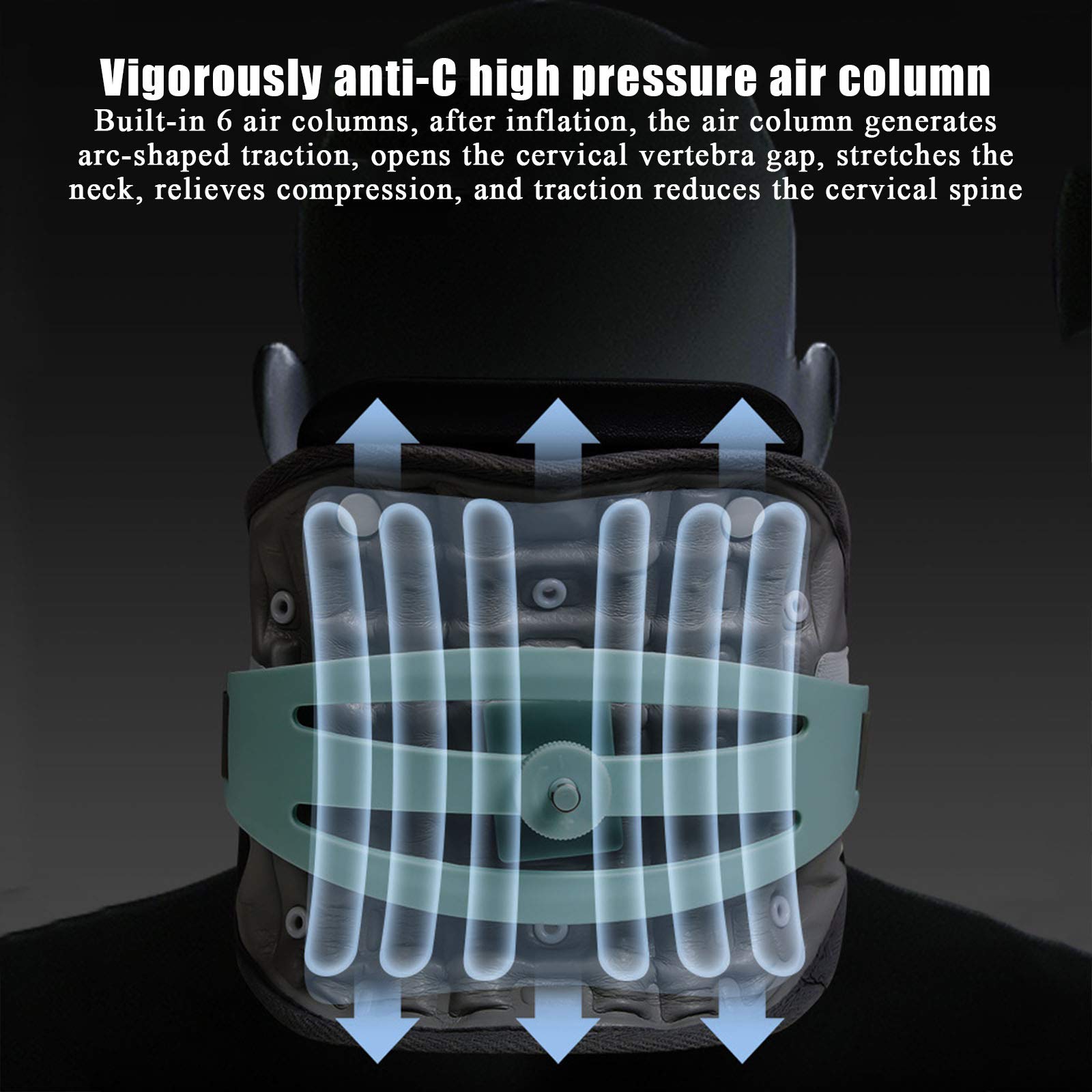 Cervical Tracción del Cuello De Dispositivos con Potencia De Tracción 3, Ajustable Neck Brace Camilla Masajeador para El Hogar Mejora De La Espina Dorsal De Alineación