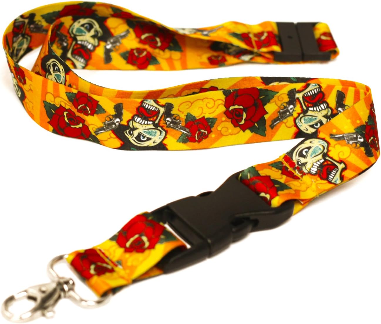 Lanyard Skull & Roses Design