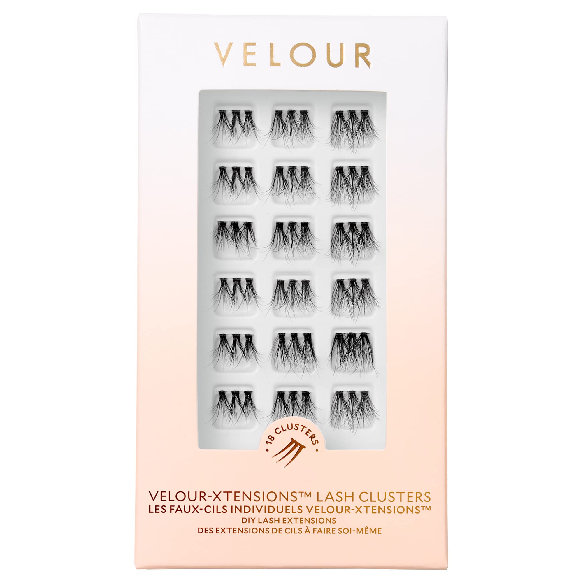 Photo 1 of Velour Xtensions Eyelash Refills - False, Individual Vegan Lash Extensions - Lightweight, Fluffy, Reusable, Handmade Lashes - Wear up to 3 Weeks, Lash Clusters, Soft and Comfortable, All Eye Shapes