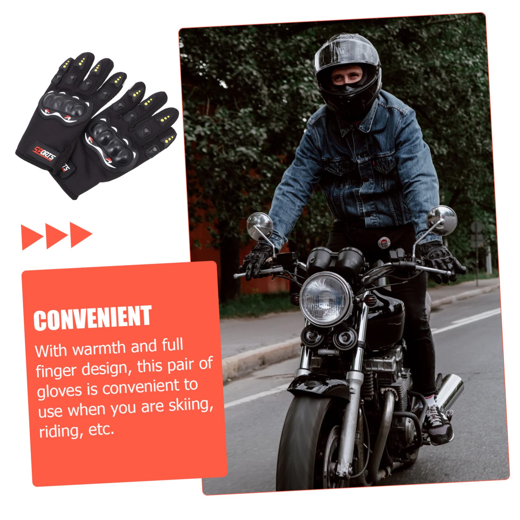 FOMIYES Touchscreen Cycling Gloves Warm Full-Finger Riding Gloves for Mountain Biking