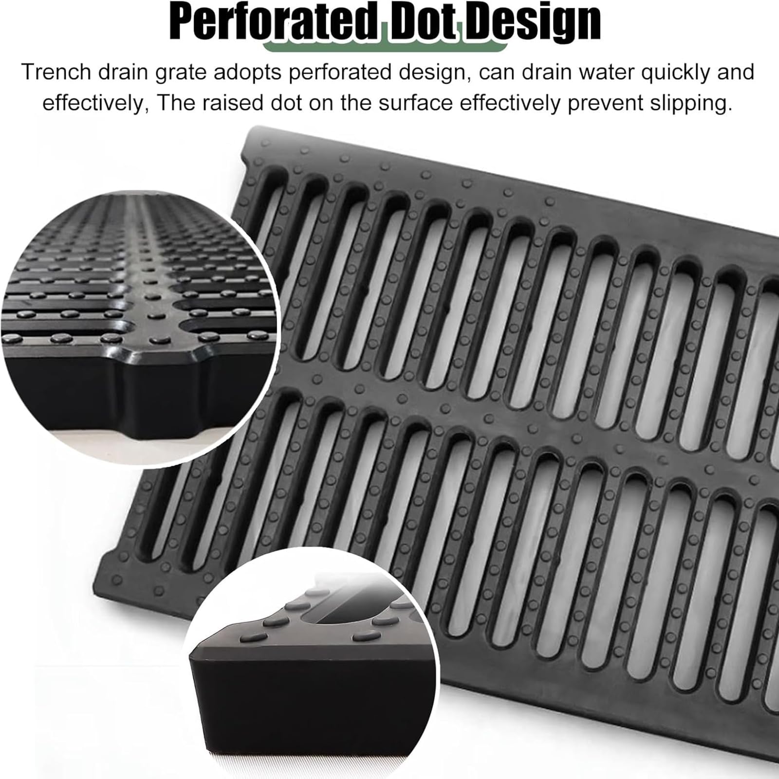 Tapa de desagüe Exterior - Rejilla de canaleta y colador de desagüe extraíbles. Rejilla de Filtro de plástico para bañera y Lavabo. Gestión eficaz del Flujo de Agua y Control de residuos.