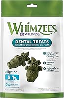 Vista 1 de WHIMZEES by Wellness Alligator - Masticables dentales naturales para perros, golosinas de larga duración, sin granos, refresca el aliento, raza