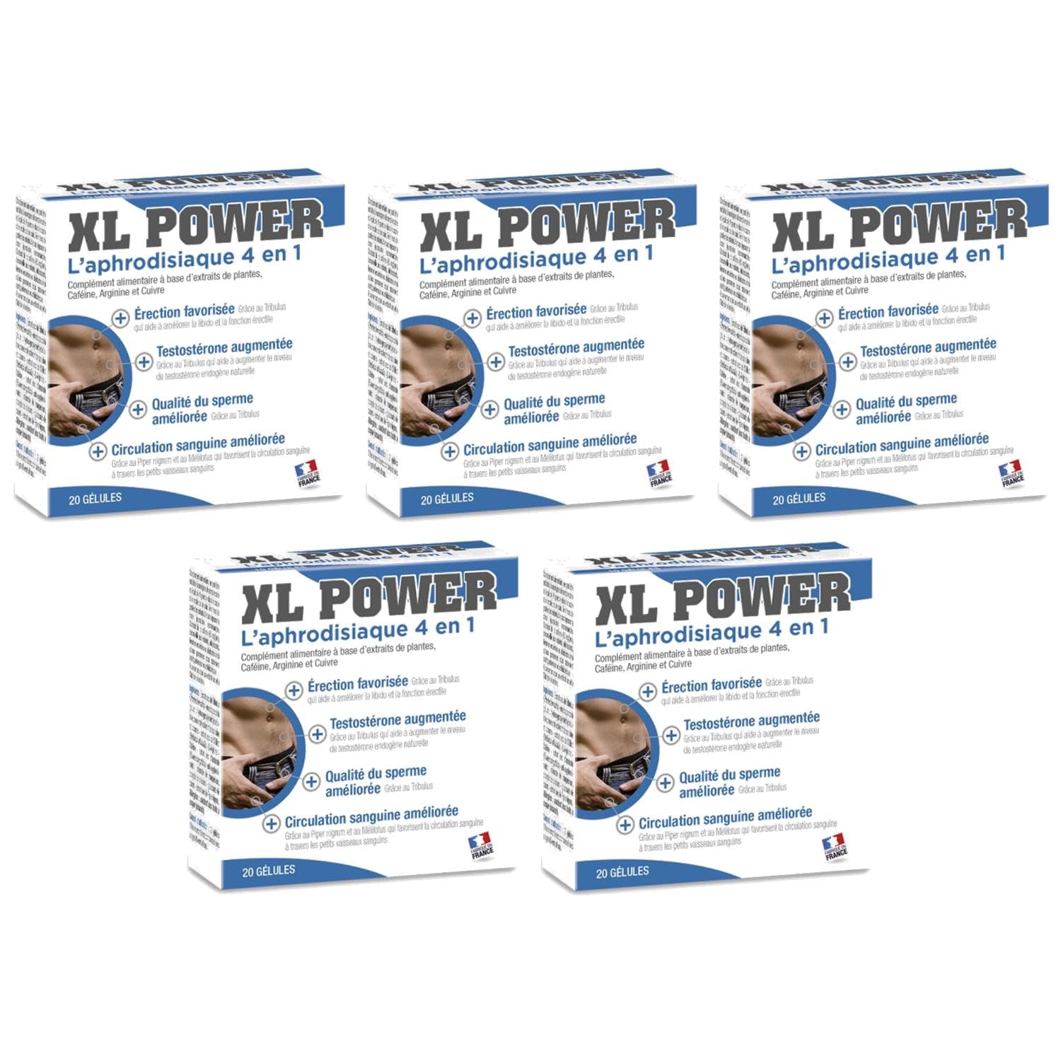 Labophyto XL POWER – Formule express énergie & tonus masculin - Lot de 5 x 20 gélules