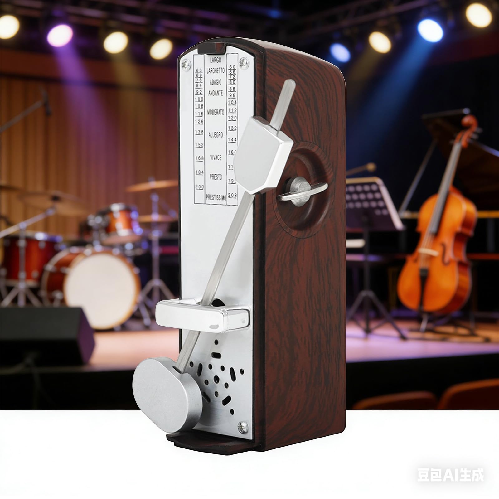 Standard Tower Sound Metronomo meccanico Pianoforte Chitarra Violino Strumenti musicali Precisione Movimento battente Metronomo Meccanico accurato per basso