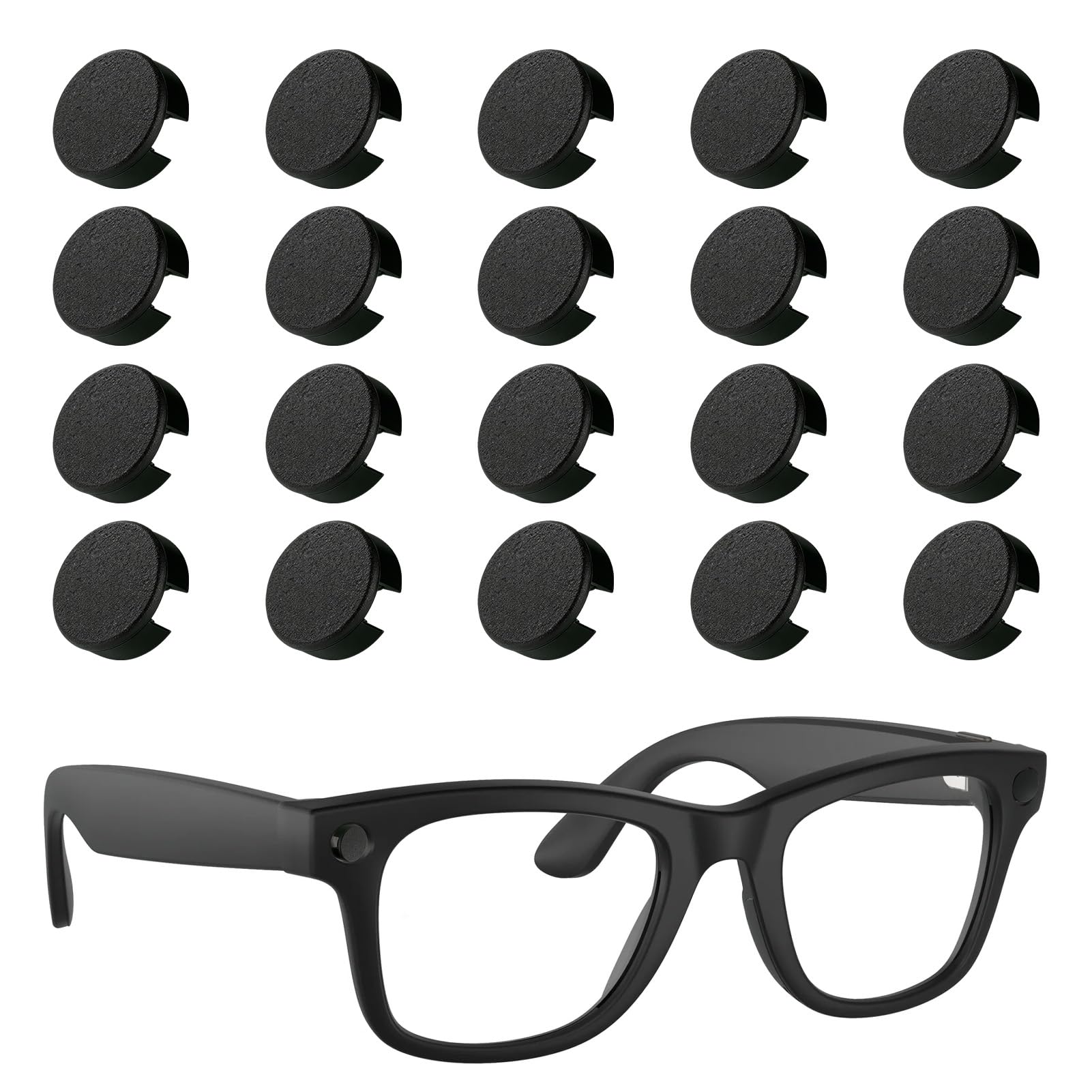 20 piezas de adhesivo autoadhesivo para bloquear la luz LED, cubierta de tapa de lente para Ray-Ban Meta Wayfarer Skyler, Oakley Meta HSTN Headliner, gafas inteligentes, protector de luz LED