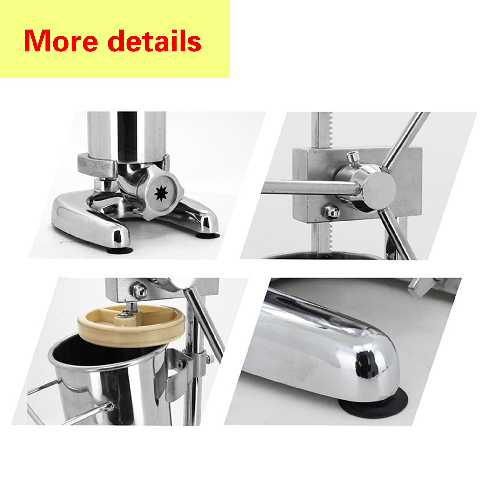 Macchina Commerciale Verticale Per Churros Con 5 Ugelli/stampi, Churrera Spagnola In Acciaio Inossidabile Per Ciambelle/churros Ripieni, Ideale Per Casa, Ristoranti E Panetterie 3L