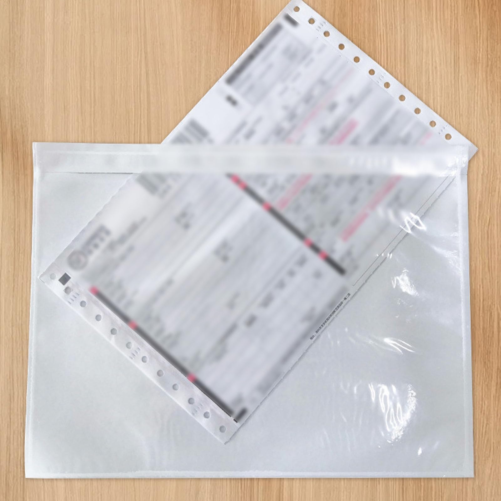 Bolsa Adhesiva Portadocumentos, Sobres Para Albaranes, Sobres Portadocumentos Adhesivos, Bolsa de Albaran, Guarda Albaranes, Facturas, Se Adapta a Documentos de Tamaño A5, 25 Piezas, Transparente