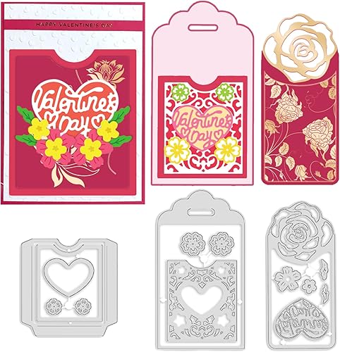 Miniatura 8 de ORIGACH Gran bolsillo troquelado ranuras troqueladas de bolsillo troquelado Paquete de tarjetas troqueladas Plantilla de plantilla para álbum de