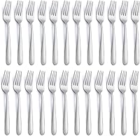 Vista 1 de 24 Piezas Tenedores de Cena, Tenedores de Cubiertos (8 pulgadas), Tenedores de Cubertería de Acero Inoxidable Grado Alimenticio, Pulido Espejo