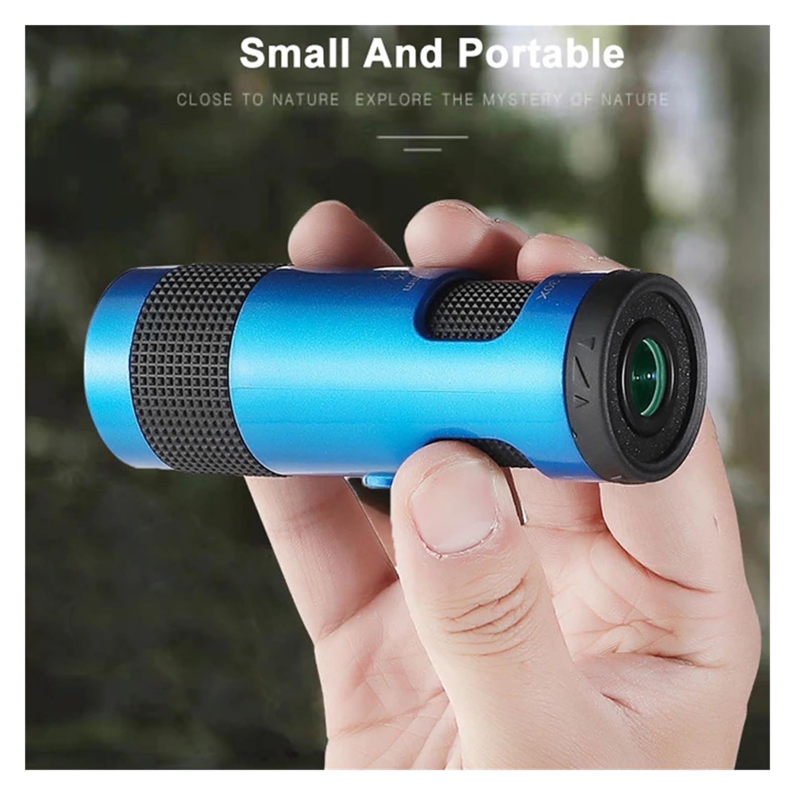 Mini Monocolo Zoom Tascabile 10-30x21 Telescopio Impermeabile FMC BAK4 Ottica Portata Portatile For Campeggio Esterno Escursionismo Viaggi Ingrandimento Nitido(Blue)
