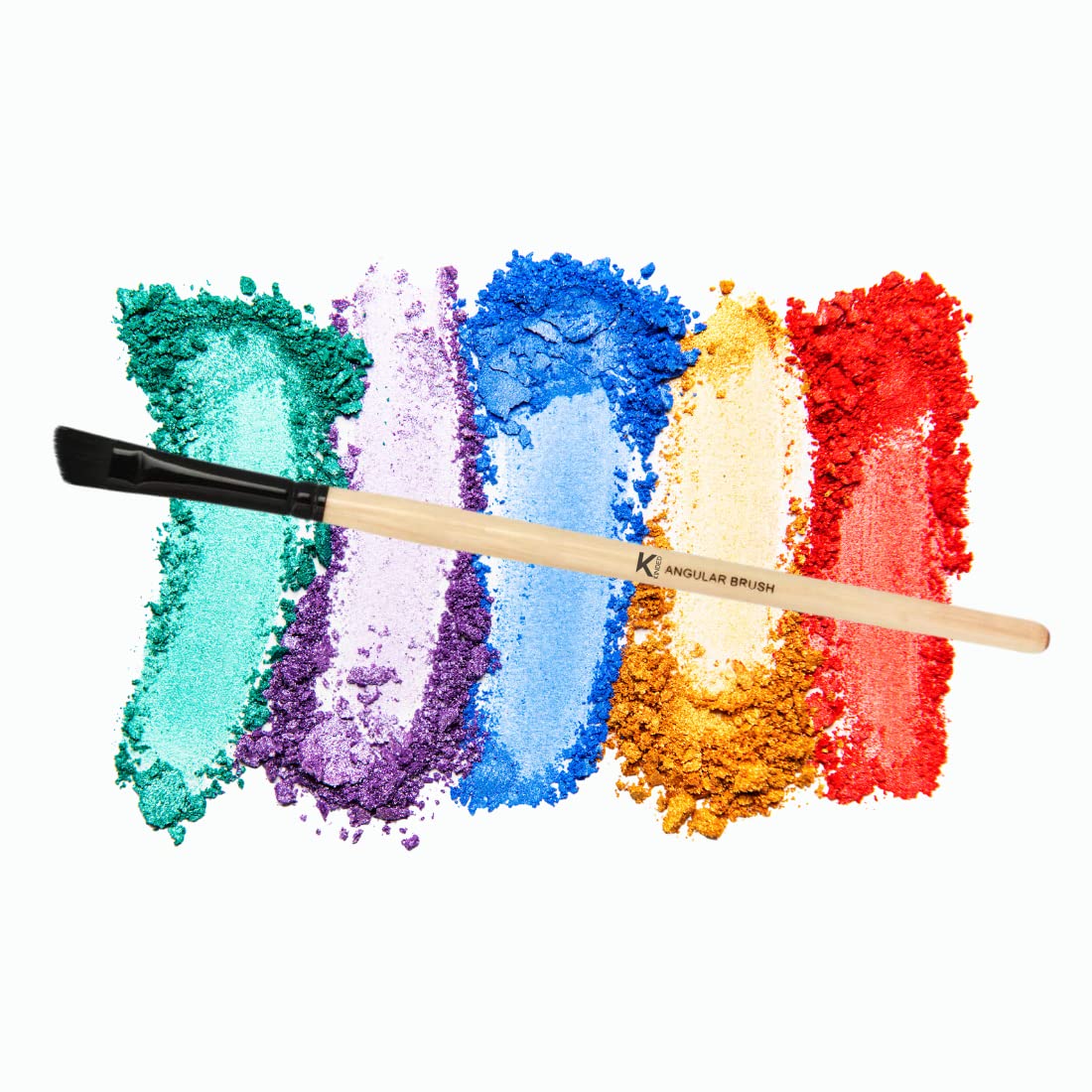 KINDED Angular Blending Eye Shadow and Eyebrow Makeup Brush Professional Series for Eyes Makeup Beauty with Smooth Soft Synthetic Hair Bristles Anti Rust Aluminium Ferrule Natural Wooden Handle Grip - Image 5 thumbnail
