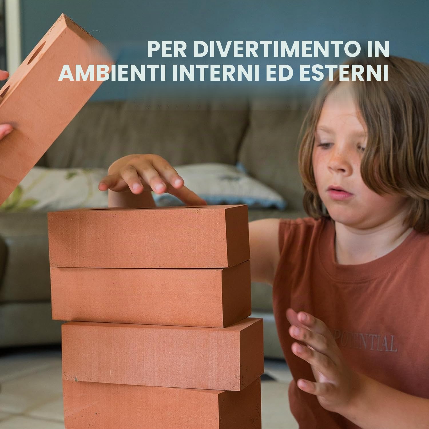 Bluecaps Blocchi di Schiuma, grandezza naturale, realistico Giocattolo da Costruzione per Bambini