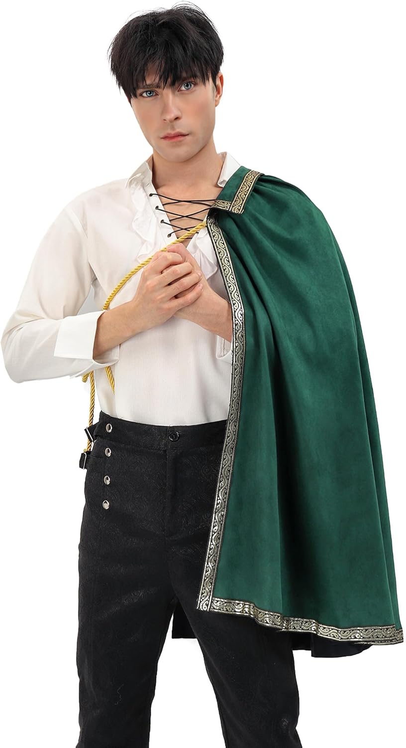 Renaissance Tudor Half Shoulder Cape Medieval Cloak Shawl LARP Ren Faire Costume