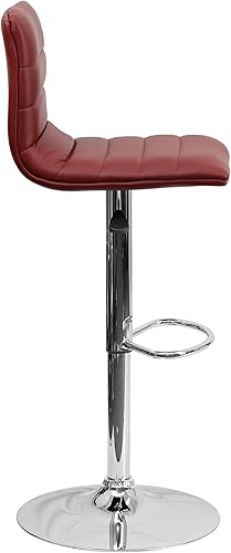 Miniatura 39 de Flash Funiture silla de bar ajustable con base cromada, Vinilo, Negro Negro -,Blanco,Marrón,Borgoña,Verde,Gris,Naranja,Púrpura,Rojo