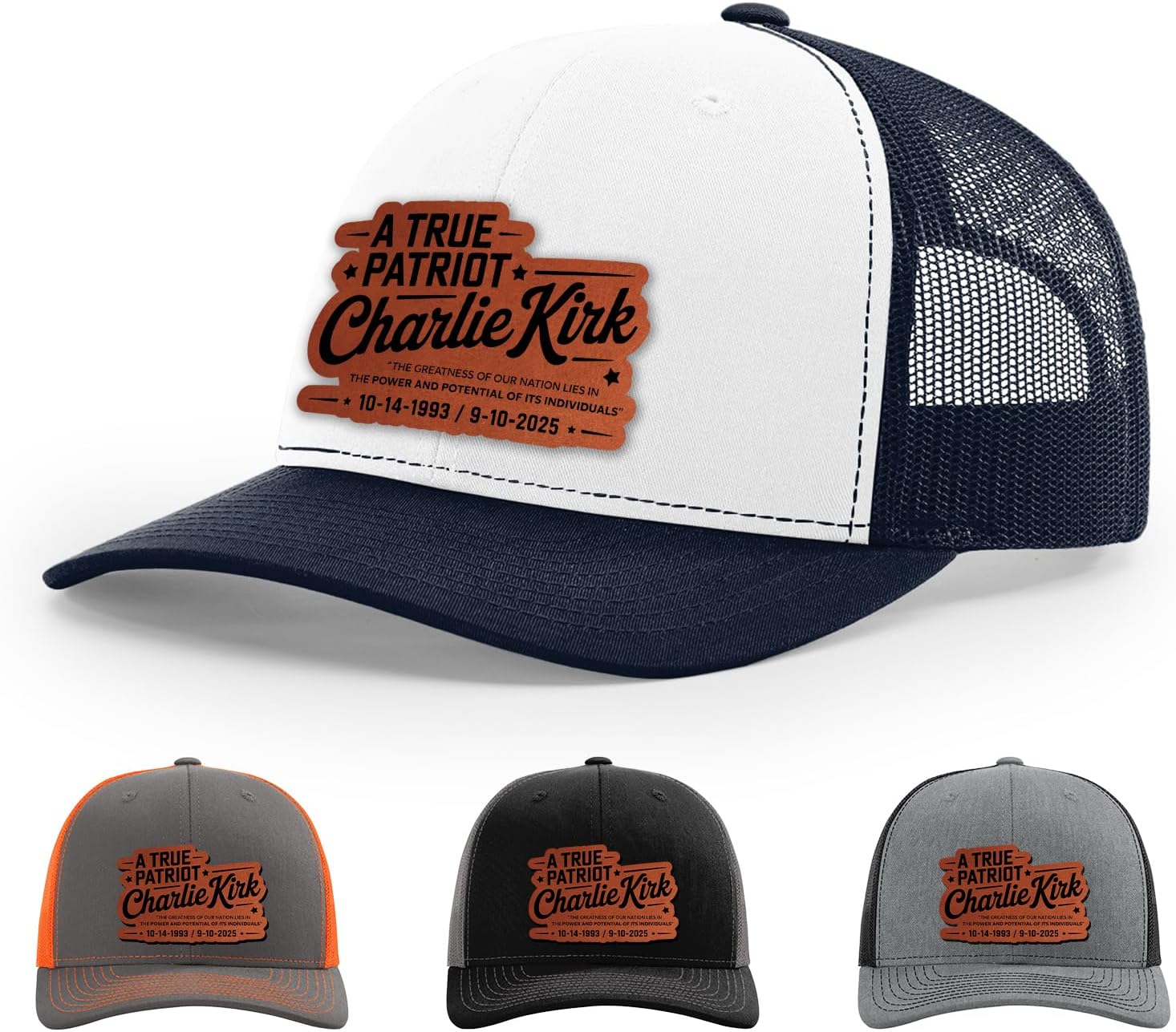 Memorial Charlie Kirk Hat, A True Patriot Hat