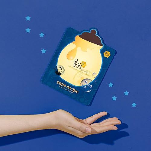 Miniatura 3 de Papa Recipe Bombee Pepta Honey Mask - Paquete de 10 mascarillas hidratantes con 6 tipos de ácido hialurónico y complejo de miel propóleos - Cuidado
