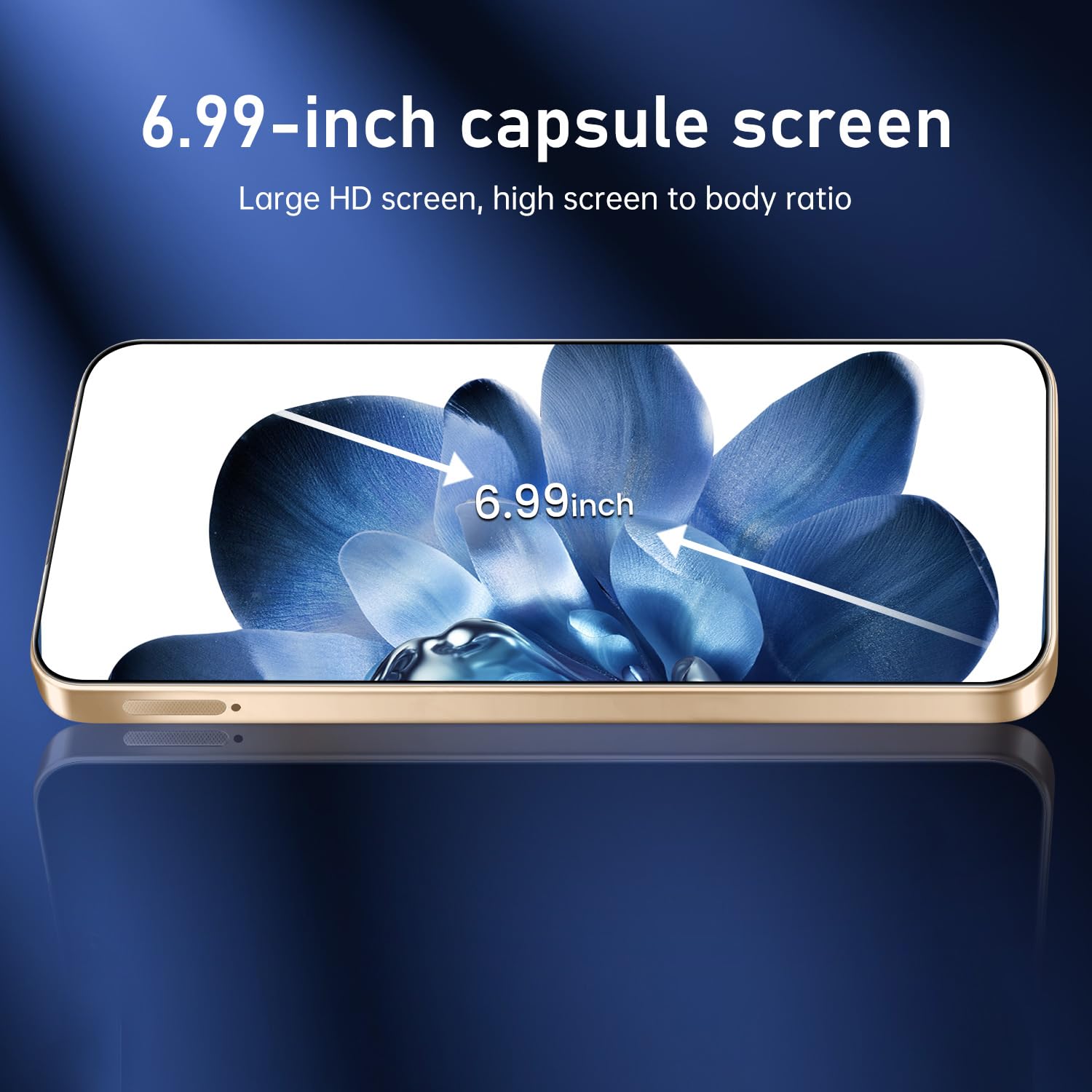 16PROMA X Smartphone New Upgrade 12GB+512GB/6.99" Display 68+108MP Zoom Camera,Tempered Glass Finish, 7000mAh Android 14 Smartphone (Desert Titanium)