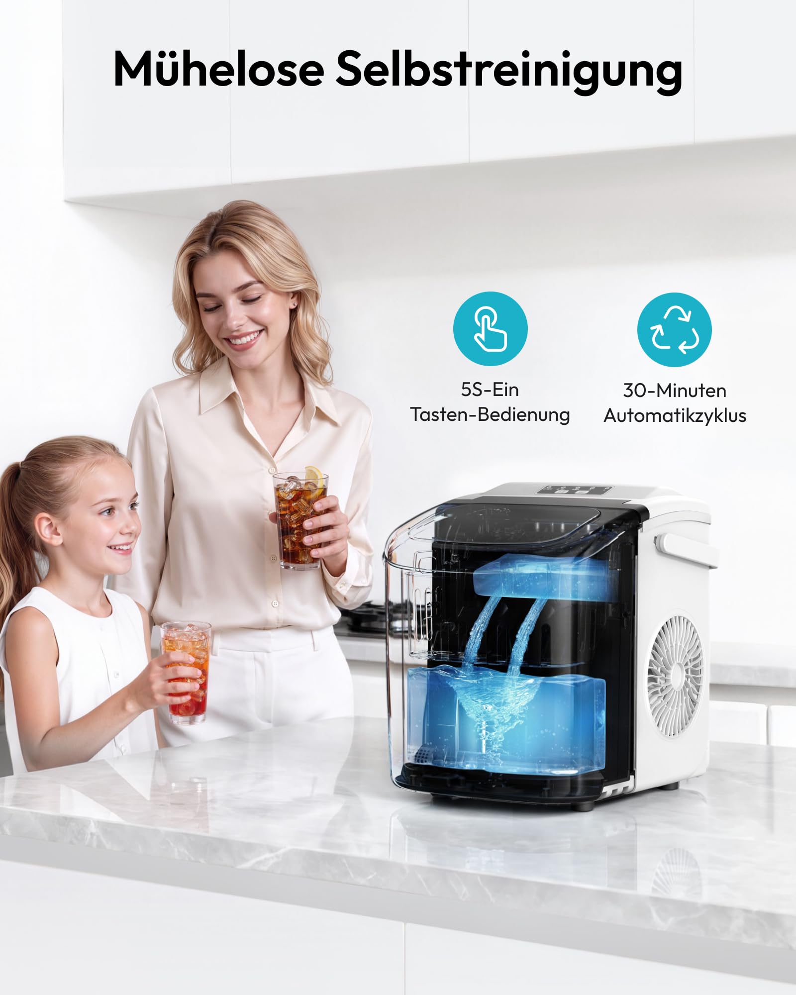 Euhomy Eiswürfelmaschine 1.2L – Bild 6