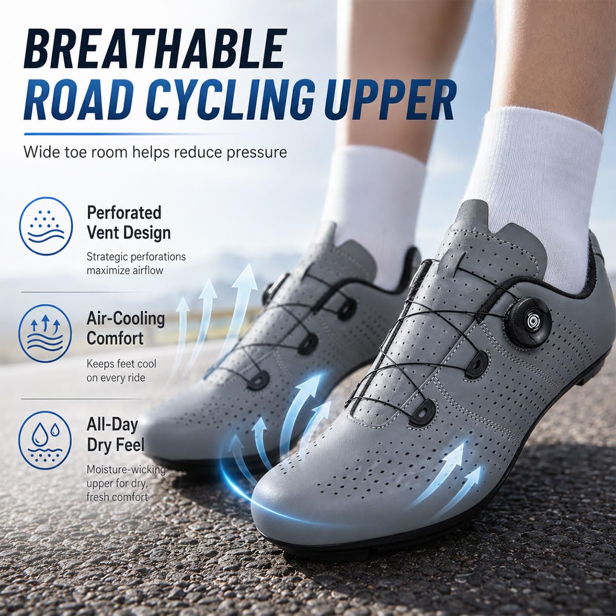 Zapatillas Ciclismo Carretera Hombre y Mujer 36-47EU