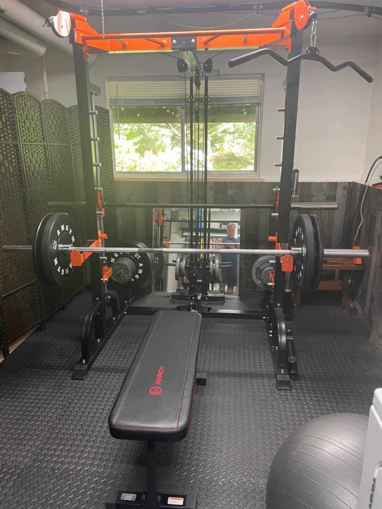 86/mo Finance Mikolo Smith Machine Home Gym, 2200lbs Squat Rack with