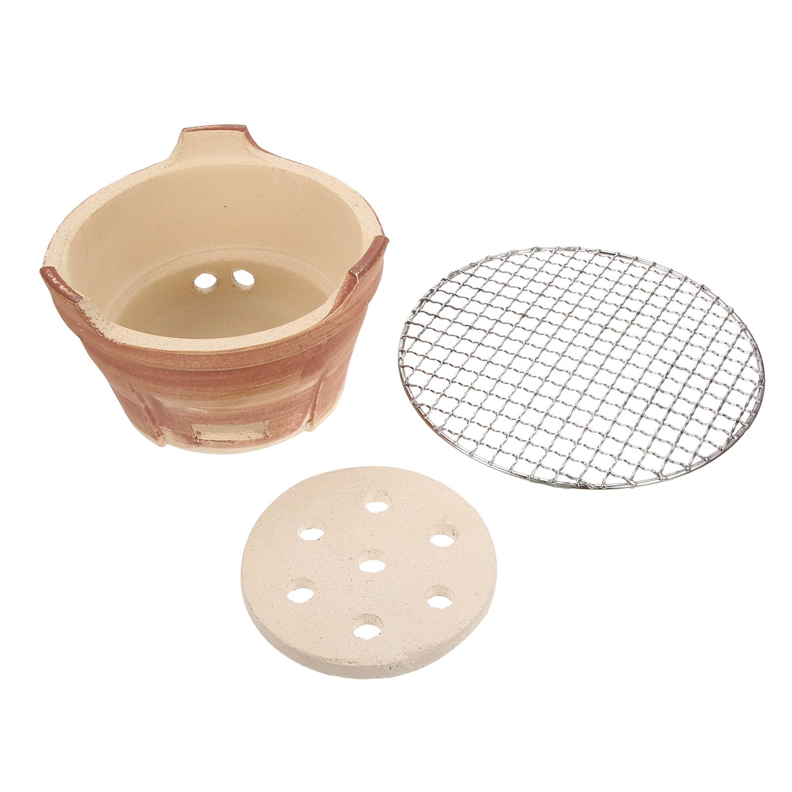 Kompaktowy ceramiczny mini grill z węglem drzewnym o losowym kolorze, idealny na piknik kempingowy i do ogrodu - przenośne narzędzie do gotowania na zewnątrz i sprzęt do grillowania